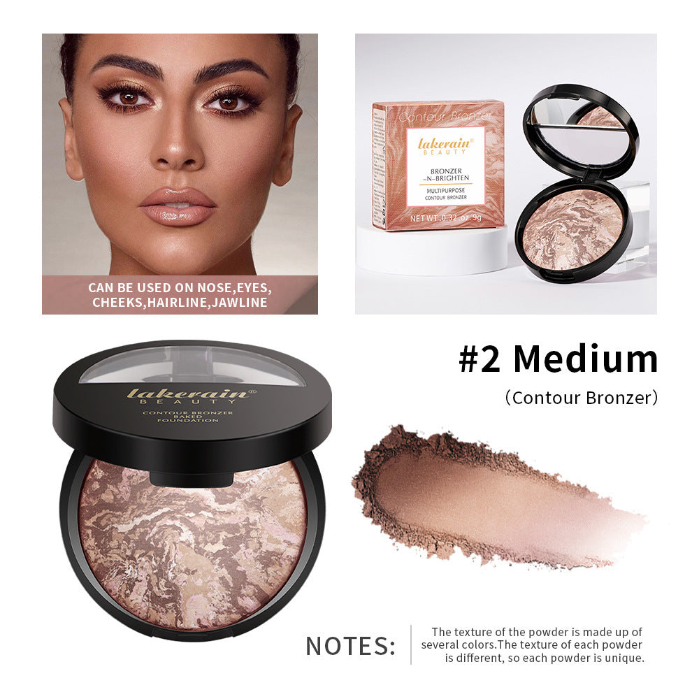 Marble Baked Powder Contour Compact Brightening Powder